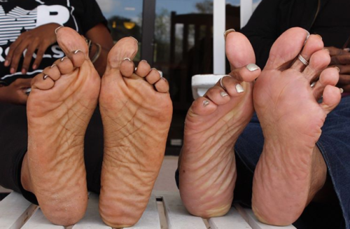 In soles face feet ebony