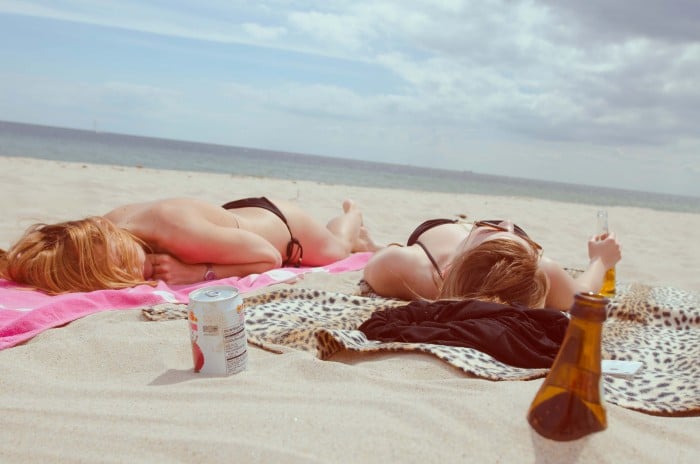 Sleeping naked see beach girl
