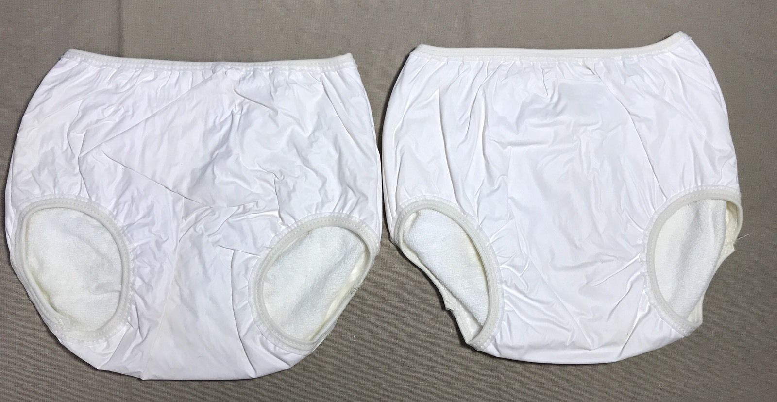 Adult diaper and rubber pants