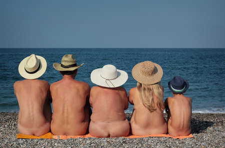 Family nude beach ass