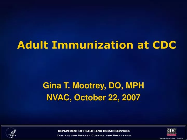 Immunization power point presentations adult
