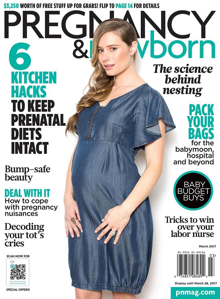 Women magazine covers pregnant