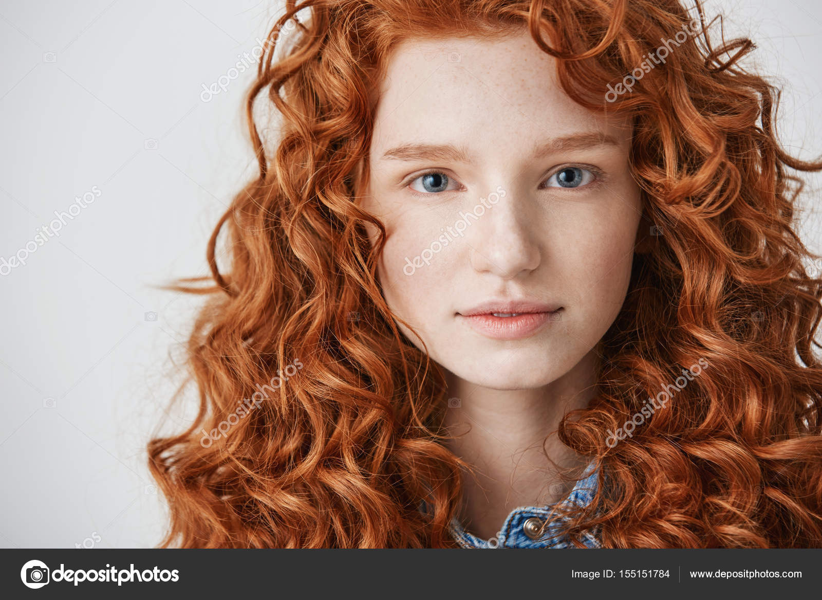 Natural curly red hair