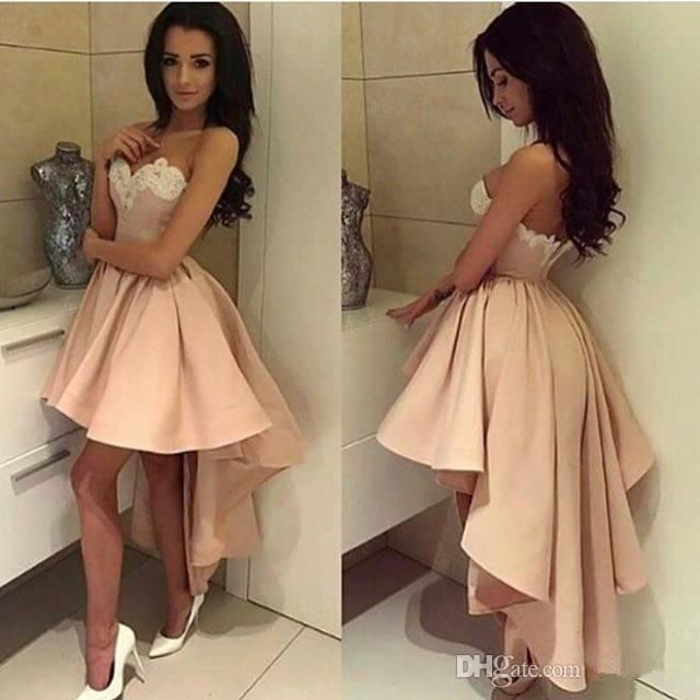 Sexy light pink short prom dresses