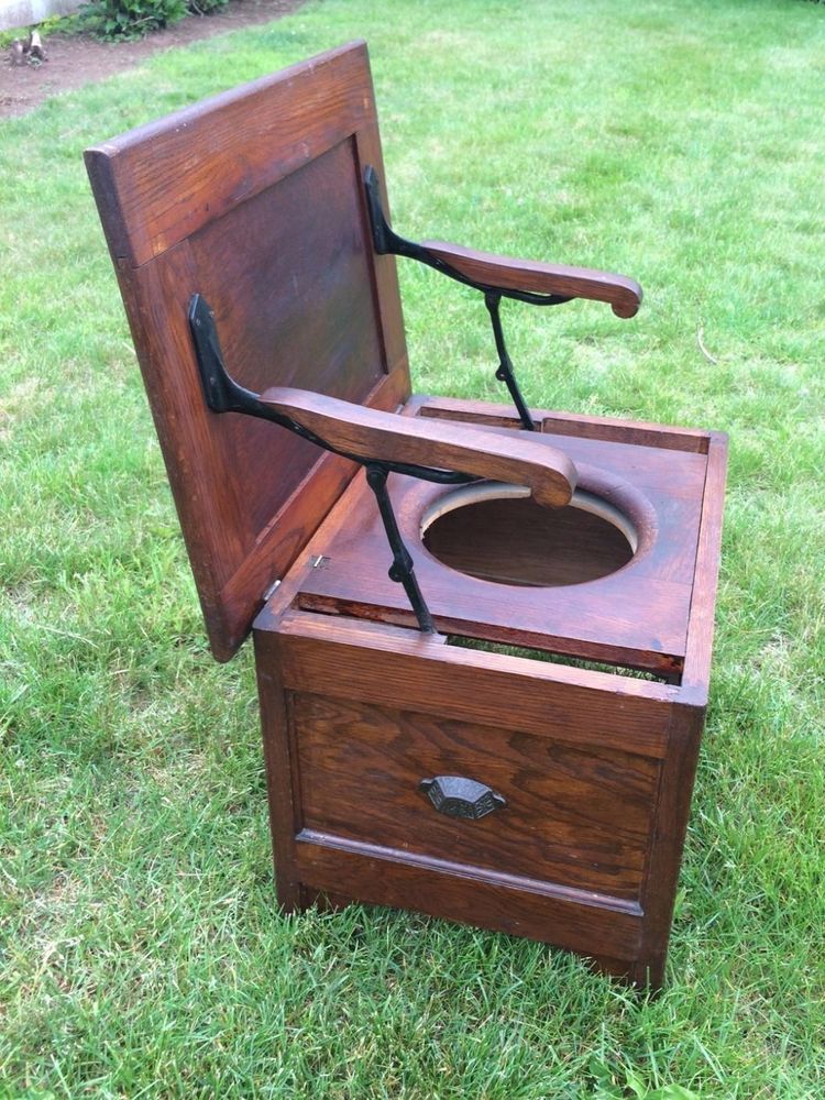 Antique adult potty chair