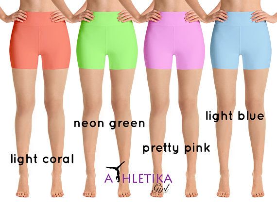 Colorful spandex shorts women