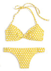 Itsy bitsy yellow dot bikini