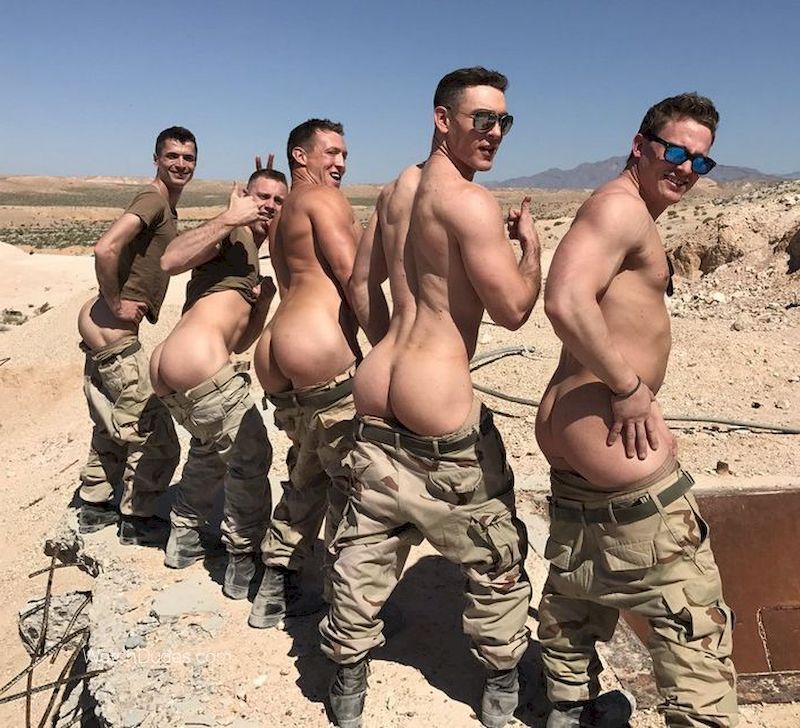 Exam military nude man