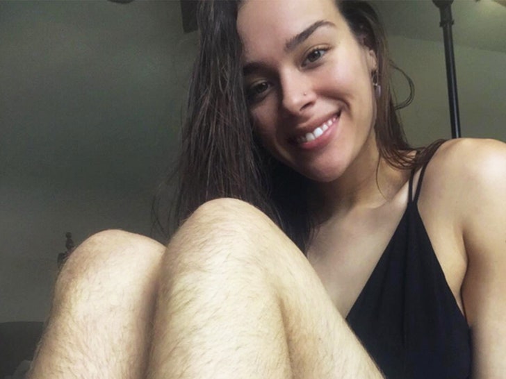 Women with hairy legs