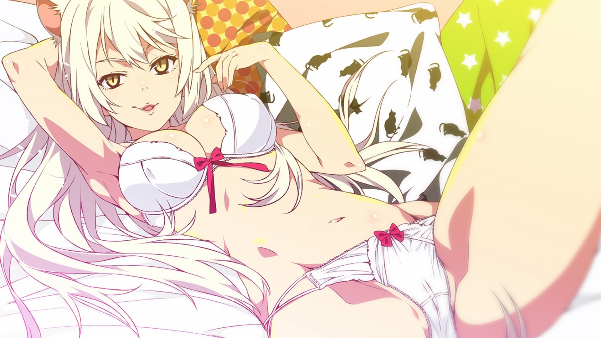 Anime girls spread in panties