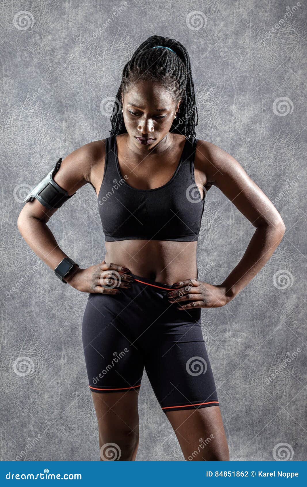 Athletic black teen girls