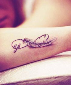 Feather tattoos with quotes