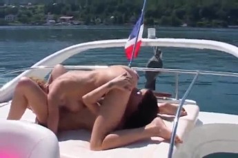 Lesbian sex on boat