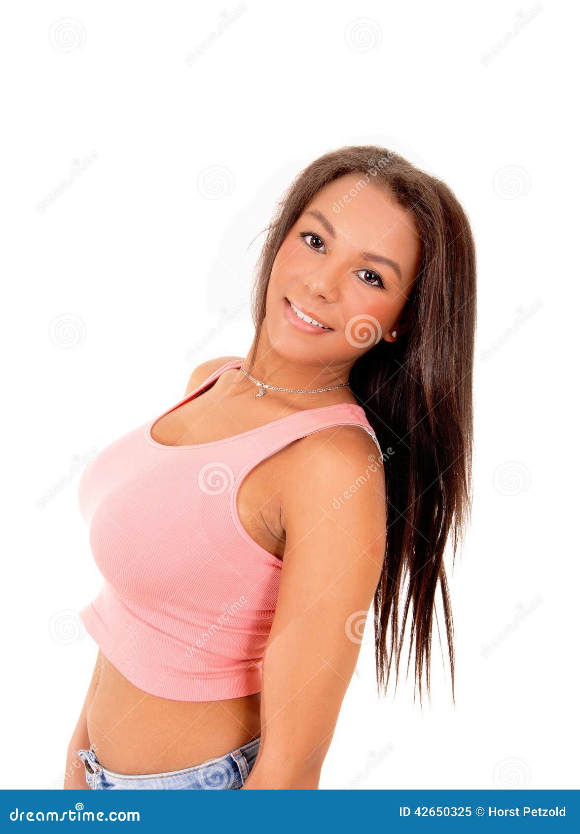 Model young teen girl bent over