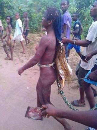 Malawian woman stripped naked