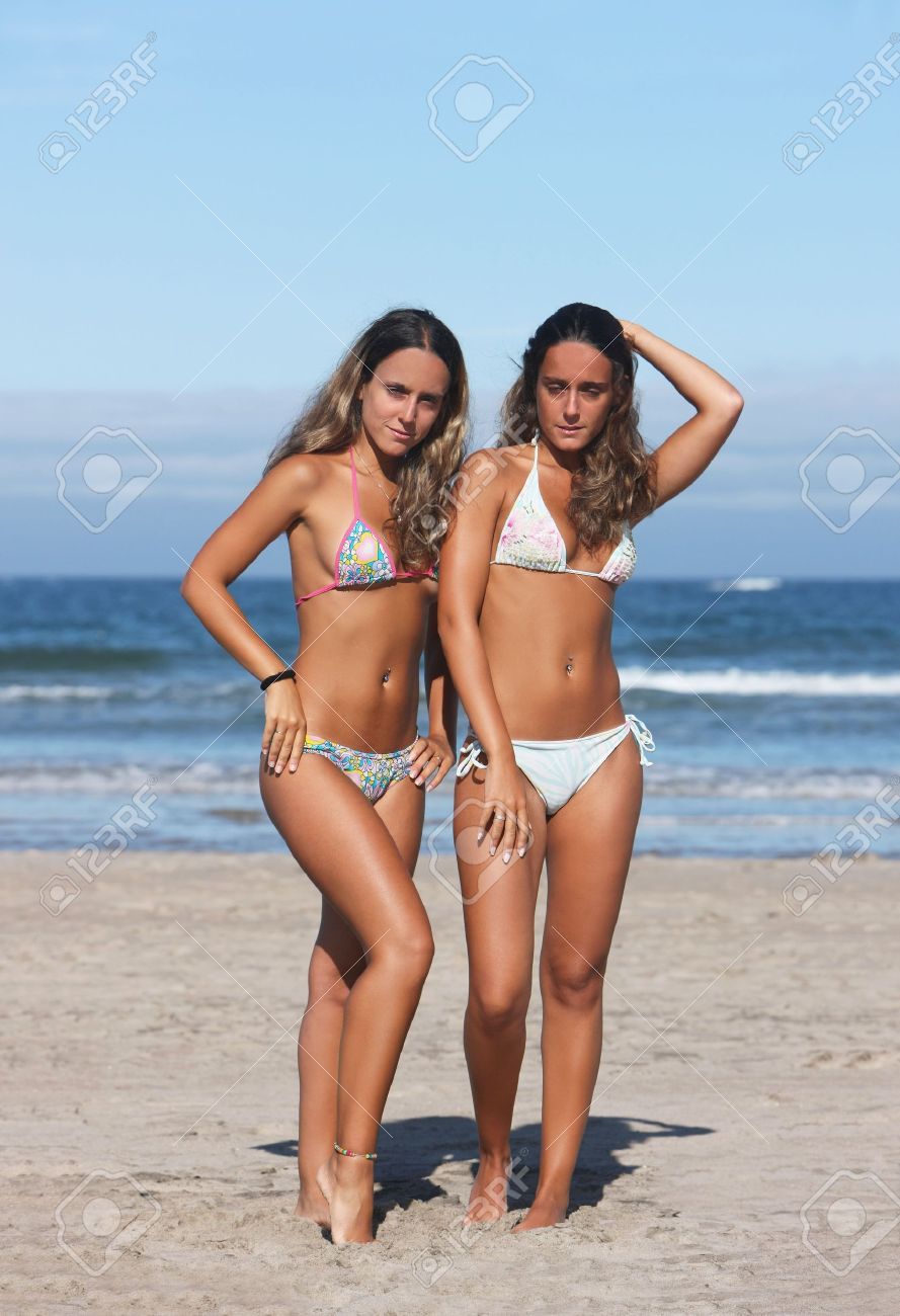 Teen girls beach bikinis