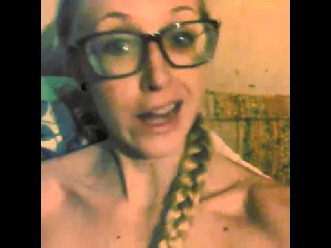 Hot sexy blonde girl with glasses