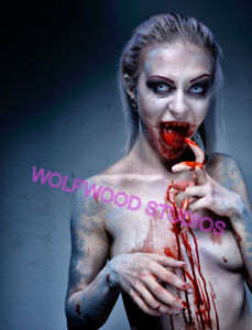 In sexy girl blood covered