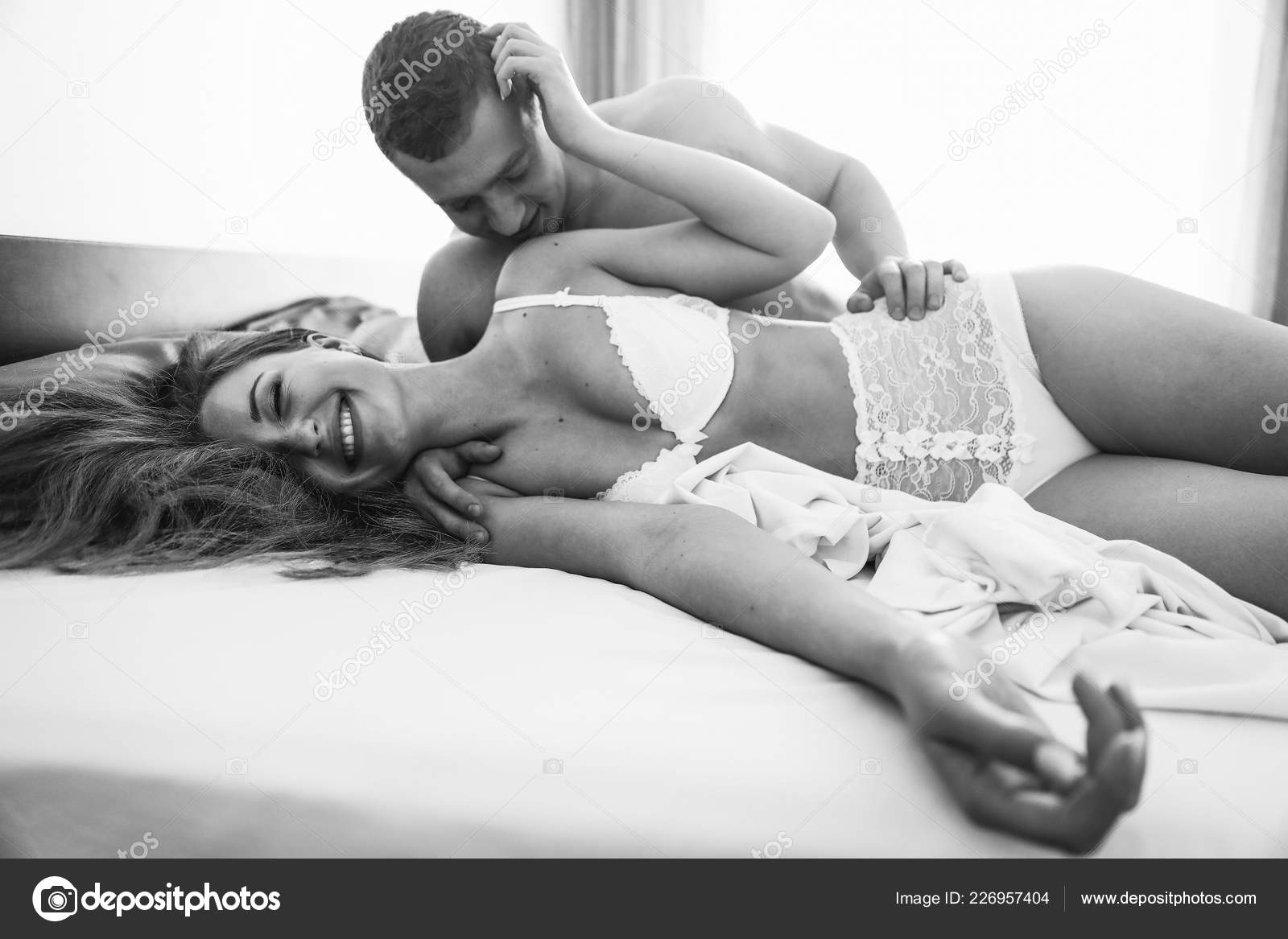 Black and white sex couple