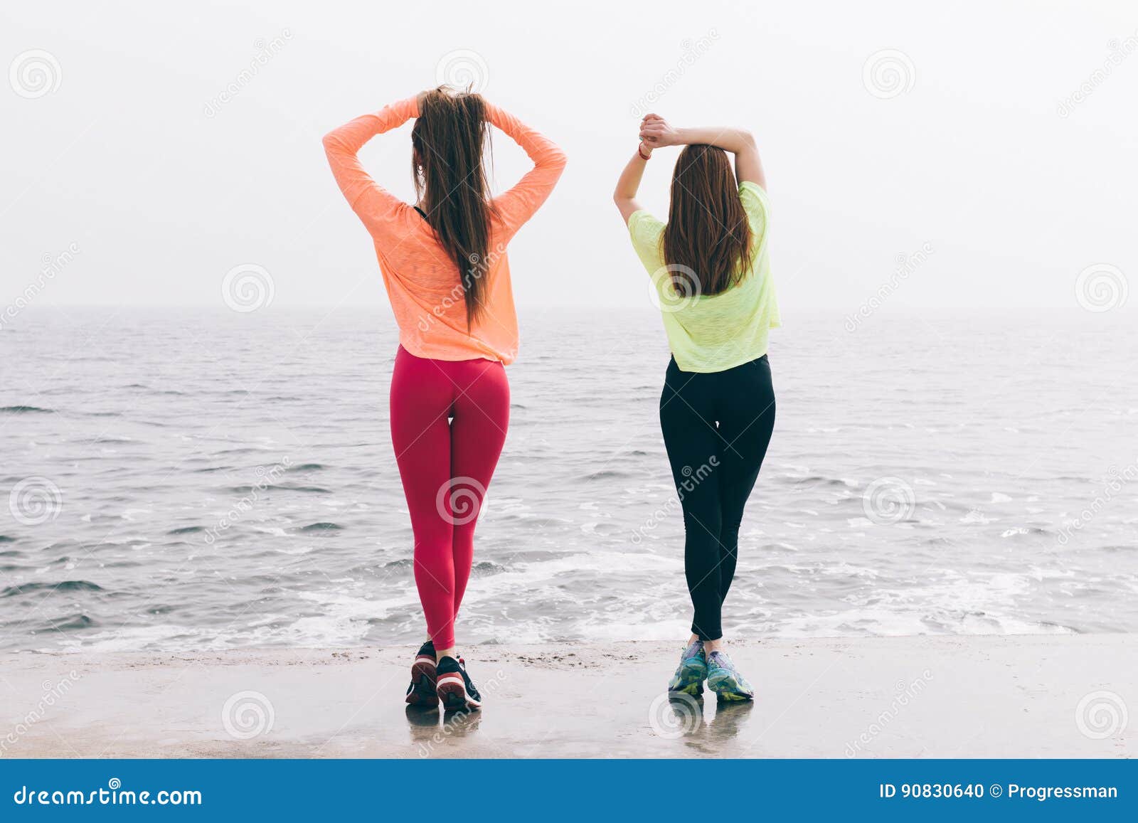 Young candid girls at beach
