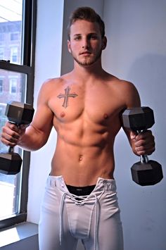 Hot men work out naked