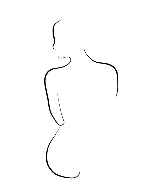 Nude art girl silhouette