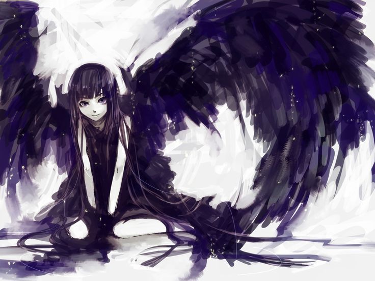 Fallen angel anime girl