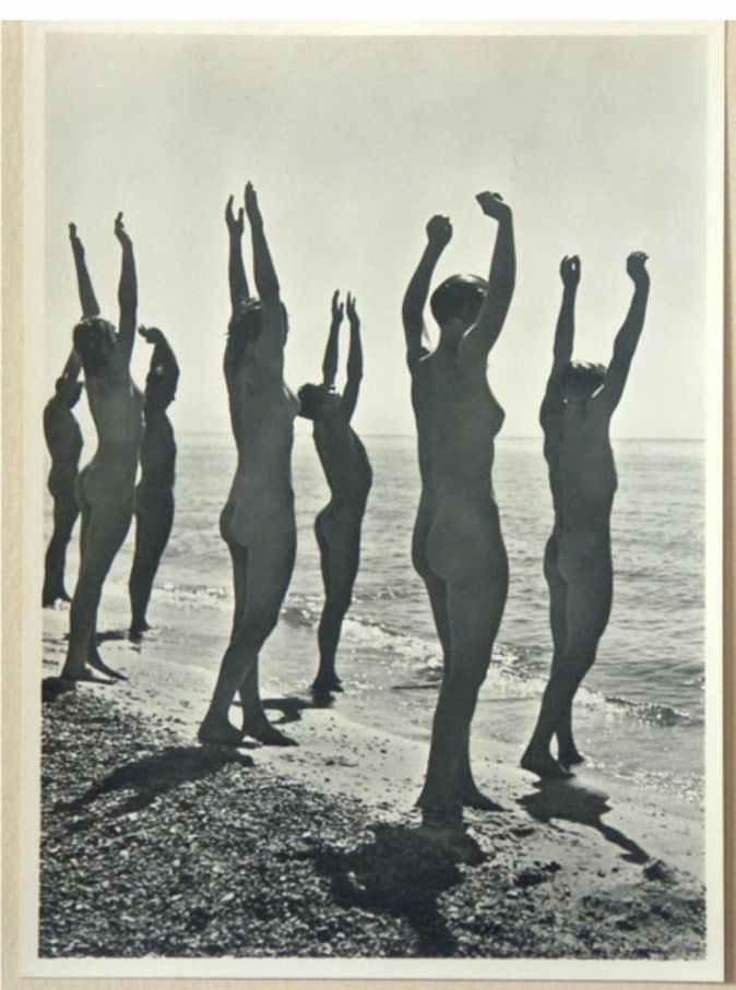 Vintage nudist naturist families