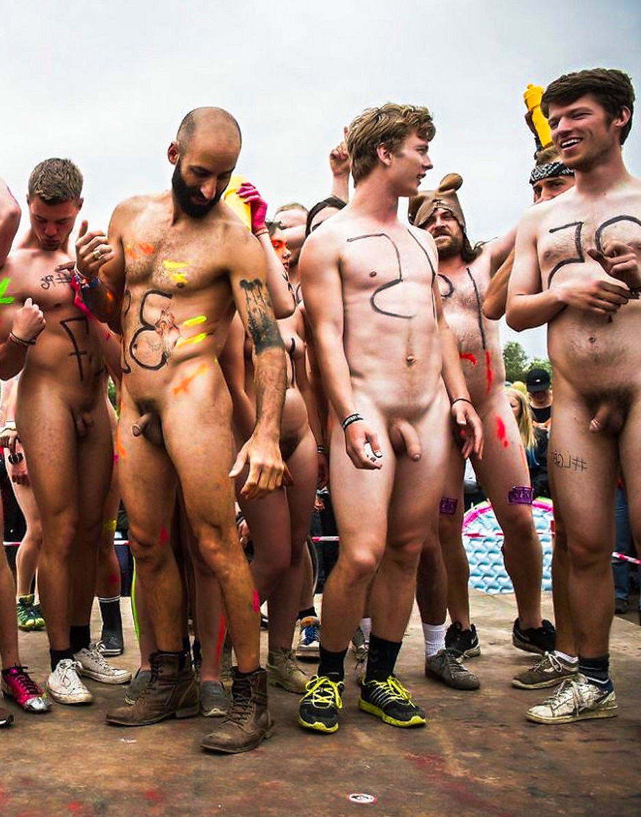 Men nude hairy on public