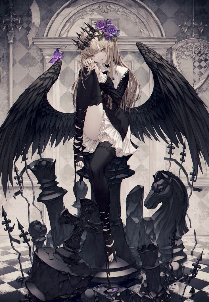 Fallen angel anime girl