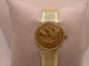 Piccard watch coin lucien vintage