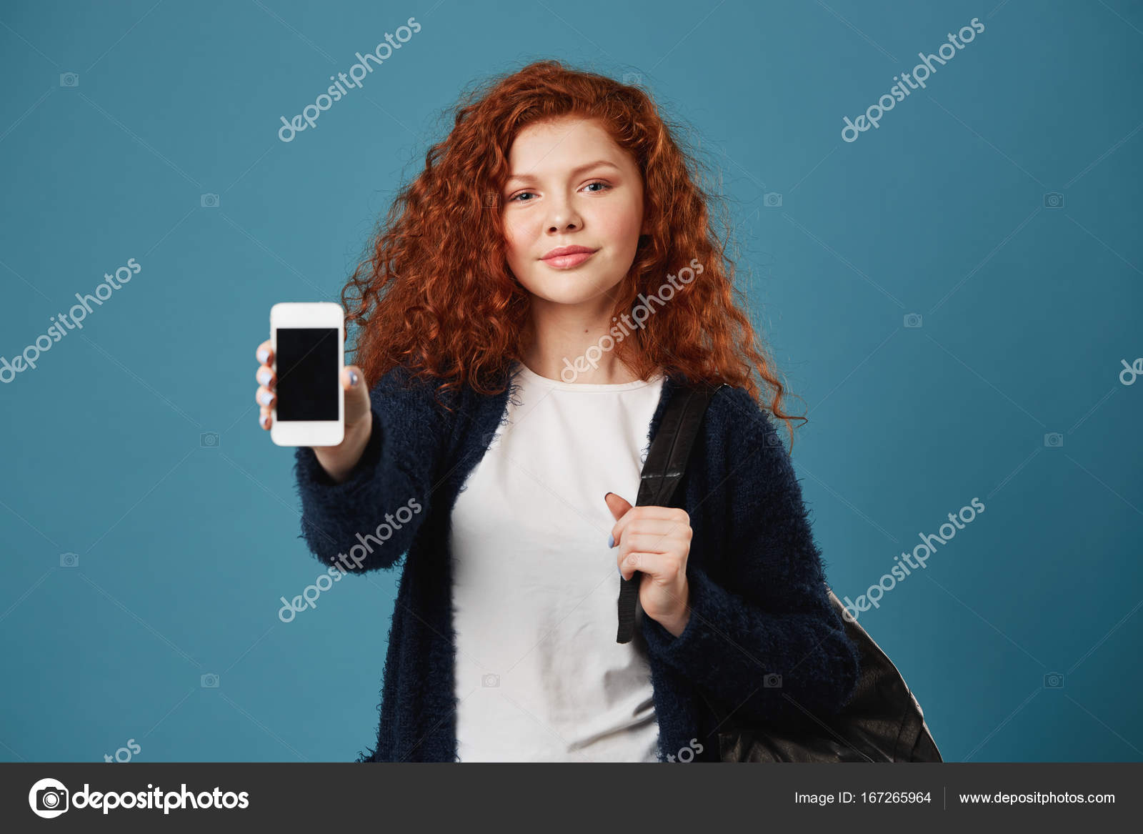 Young teen cell phone