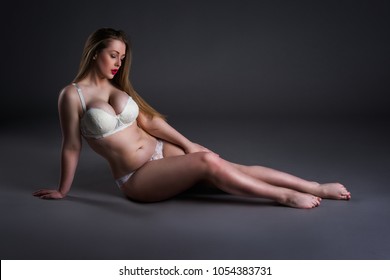 Sexy naked women with a curvy body