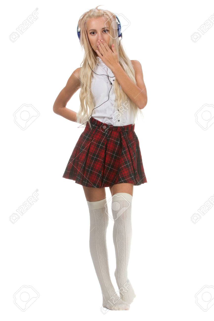 Sexy blonde girl uniform