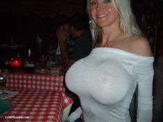 Big tits tight t shirt no bra