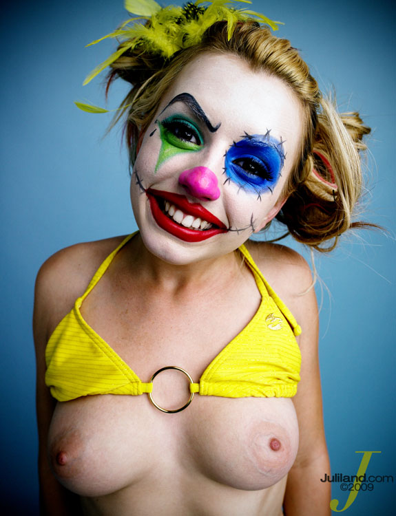 Women clowns topless porn