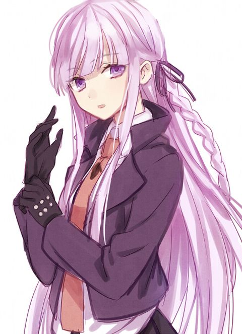 Anime girl with purple hair
